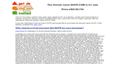 Desktop Screenshot of dufe.com